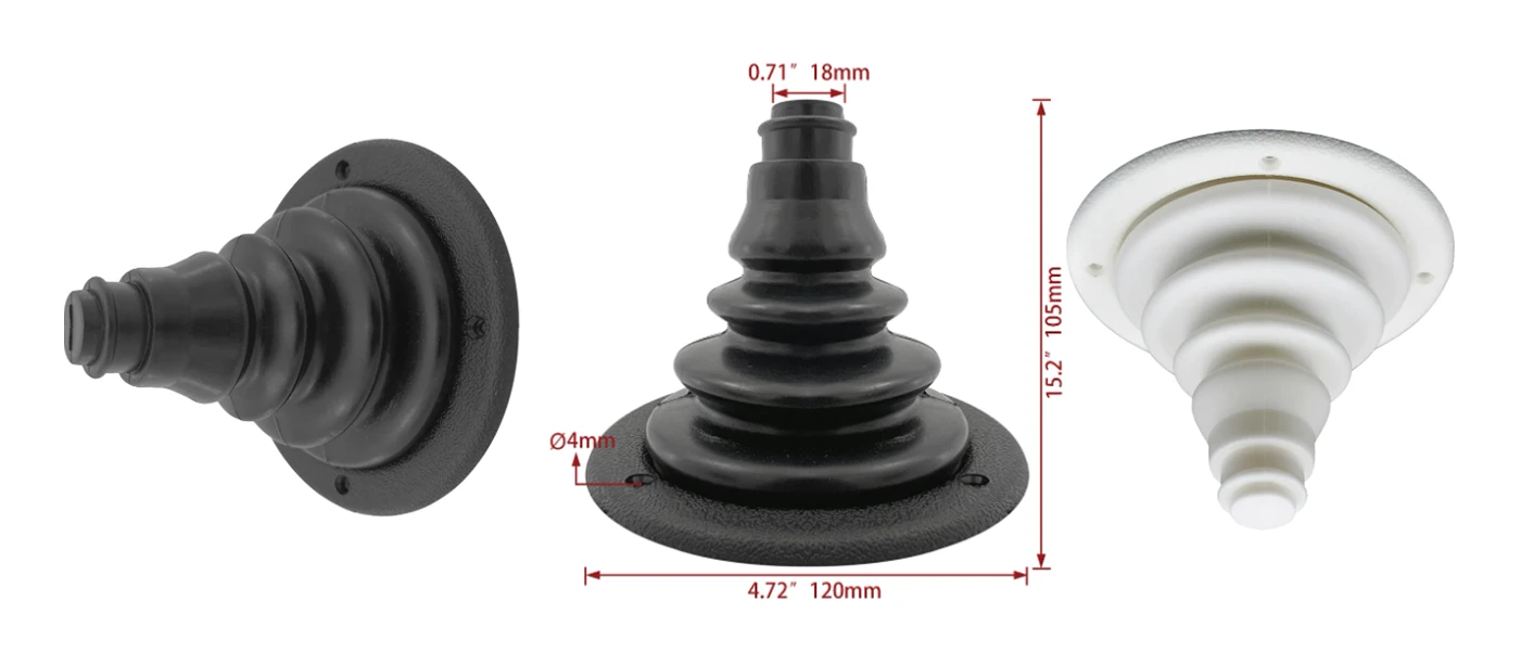 Marine Rubber Protective Bellows Boat Rigging and Cable Boot for Boats Rigging Hole Cover Seals off water intake protects cables